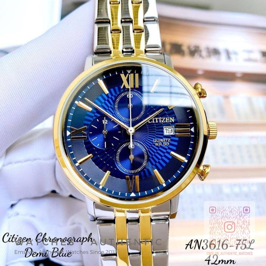 Citizen AN3616-75L - Đồng Hồ Nam - Pin/Quartz - Kính Khoáng - Size Mặt 41mm EMSI.VN