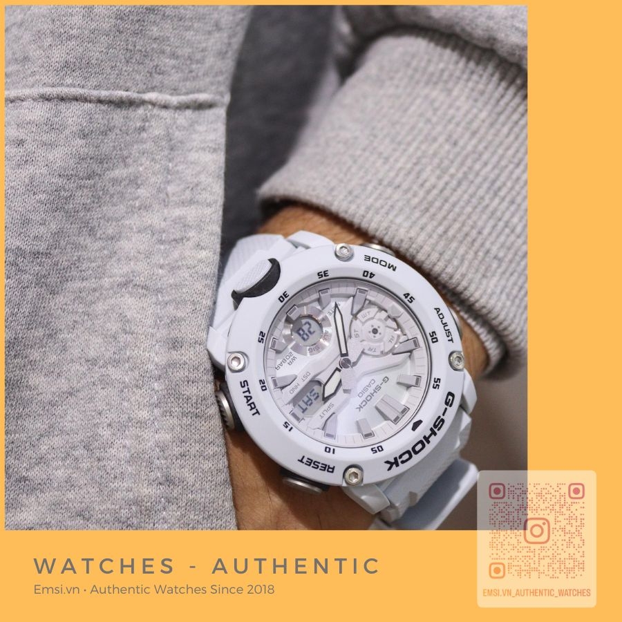 G-Shock‌ GA-2000S-7ADR - Đồng hồ nam - Size mặt 49mm - Điện tử - Kính khoáng - Bảo Hành 5 Năm - Chính Hãng - Emsi.vn