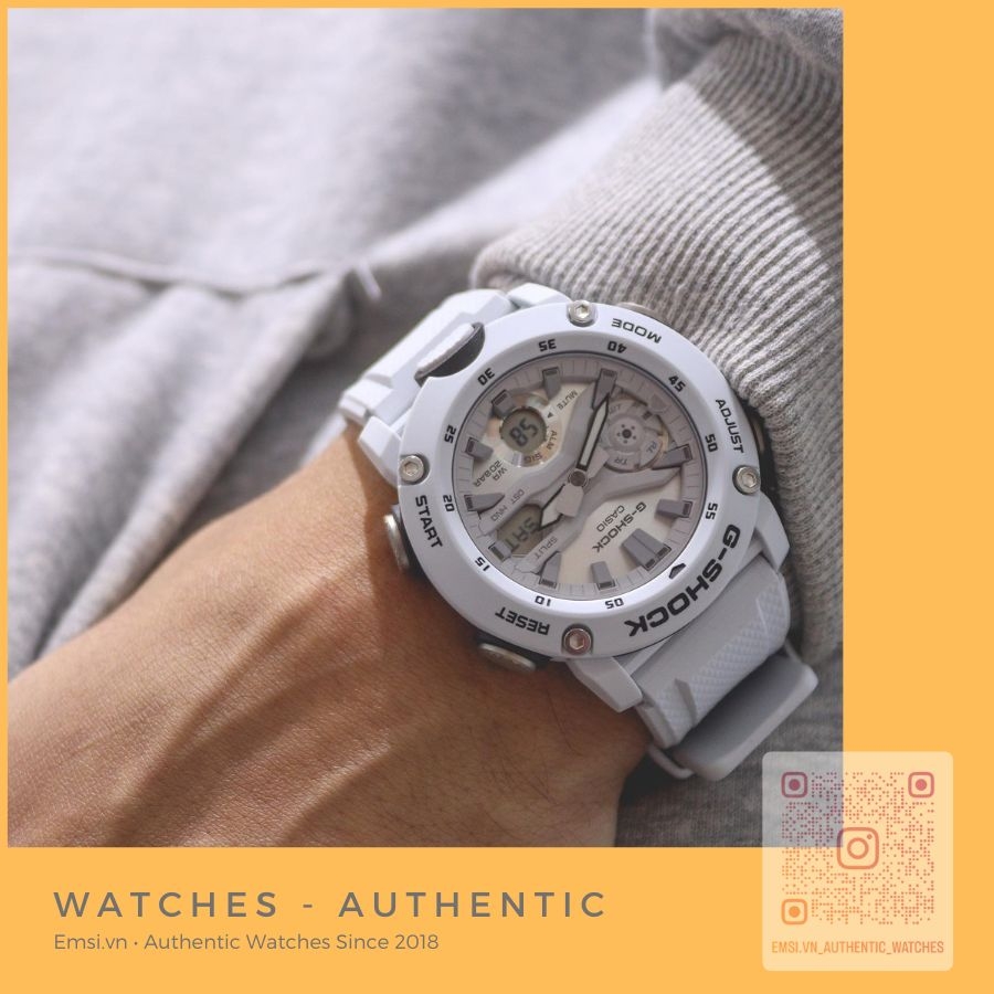 G-Shock‌ GA-2000S-7ADR - Đồng hồ nam - Size mặt 49mm - Điện tử - Kính khoáng - Bảo Hành 5 Năm - Chính Hãng - Emsi.vn