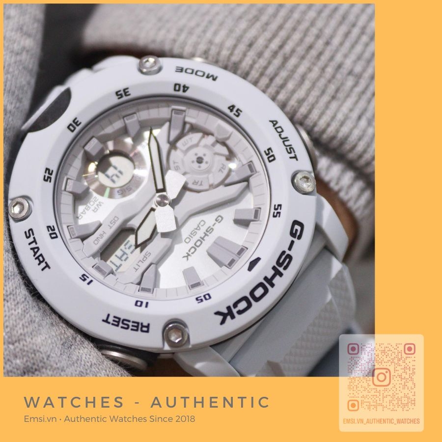 G-Shock‌ GA-2000S-7ADR - Đồng hồ nam - Size mặt 49mm - Điện tử - Kính khoáng - Bảo Hành 5 Năm - Chính Hãng - Emsi.vn