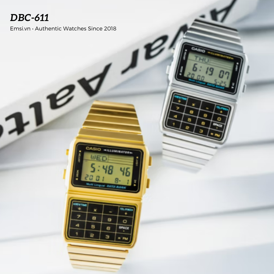 Casio CLASSIC DBC-611G-1DF - Pin / Quartz - Kính Nhựa - Size Mặt 33mm - Bảo Hành 5 Năm - Chính Hãng