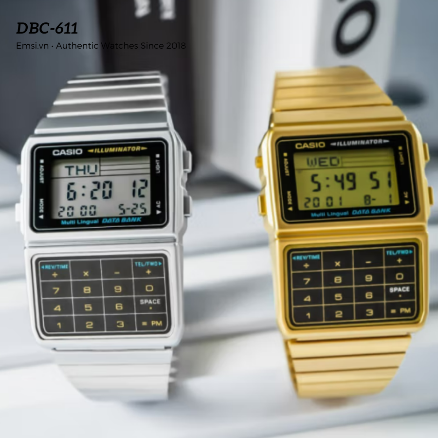 Casio CLASSIC DBC-611G-1DF - Pin / Quartz - Kính Nhựa - Size Mặt 33mm - Bảo Hành 5 Năm - Chính Hãng
