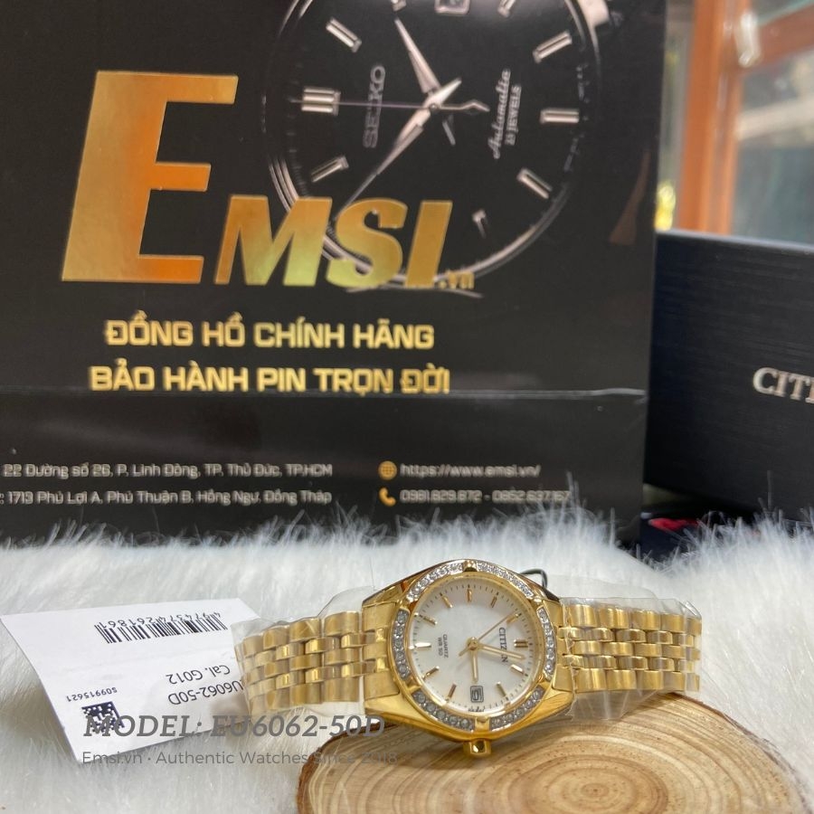 Citizen EU6062-50D - Đồng hồ nữ - Pin / Quartz - Size mặt 26mm - Kính khoáng - Bảo Hành 5 Năm - Chính Hãng