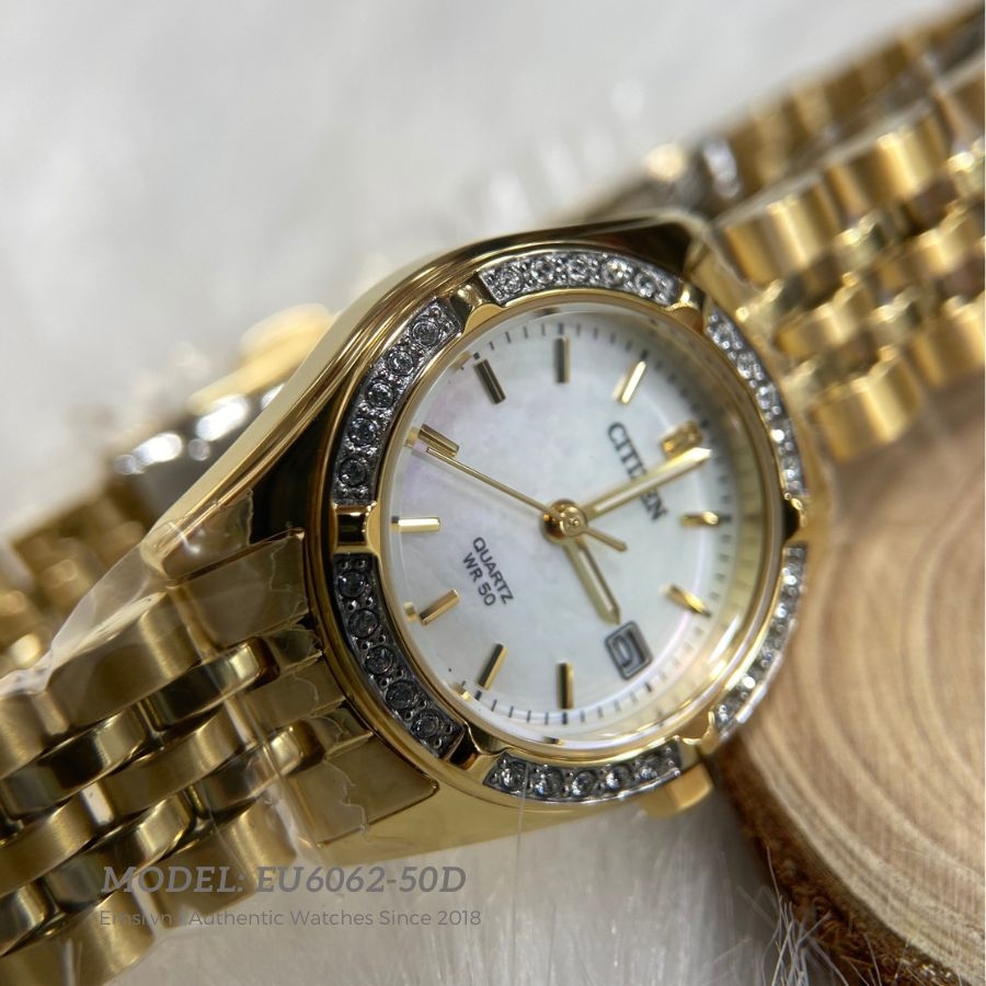 Citizen EU6062-50D - Đồng hồ nữ - Pin / Quartz - Size mặt 26mm - Kính khoáng - Bảo Hành 5 Năm - Chính Hãng