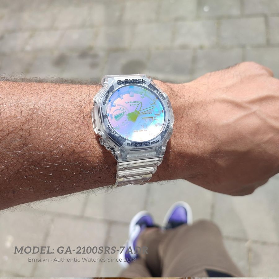 G-Shock GA-2100SRS-7ADR - Đồng hồ nam - Pin / Quartz - Điện tử - Kính khoáng - Size mặt 45.4mm - Bảo Hành 5 Năm - Chính Hãng