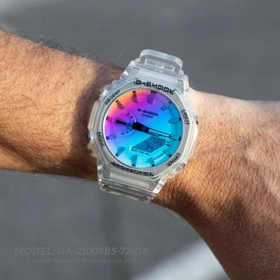 G-Shock GA-2100SRS-7ADR - Đồng hồ nam - Pin / Quartz - Điện tử - Kính khoáng - Size mặt 45.4mm - Bảo Hành 5 Năm - Chính Hãng
