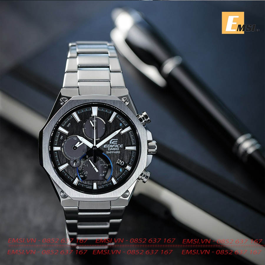 Đồng Hồ Casio Edifice EQB-1100D-1ADR | Nam | Dây Kim Loại | Kết Nối Điện Thoại Thông Minh