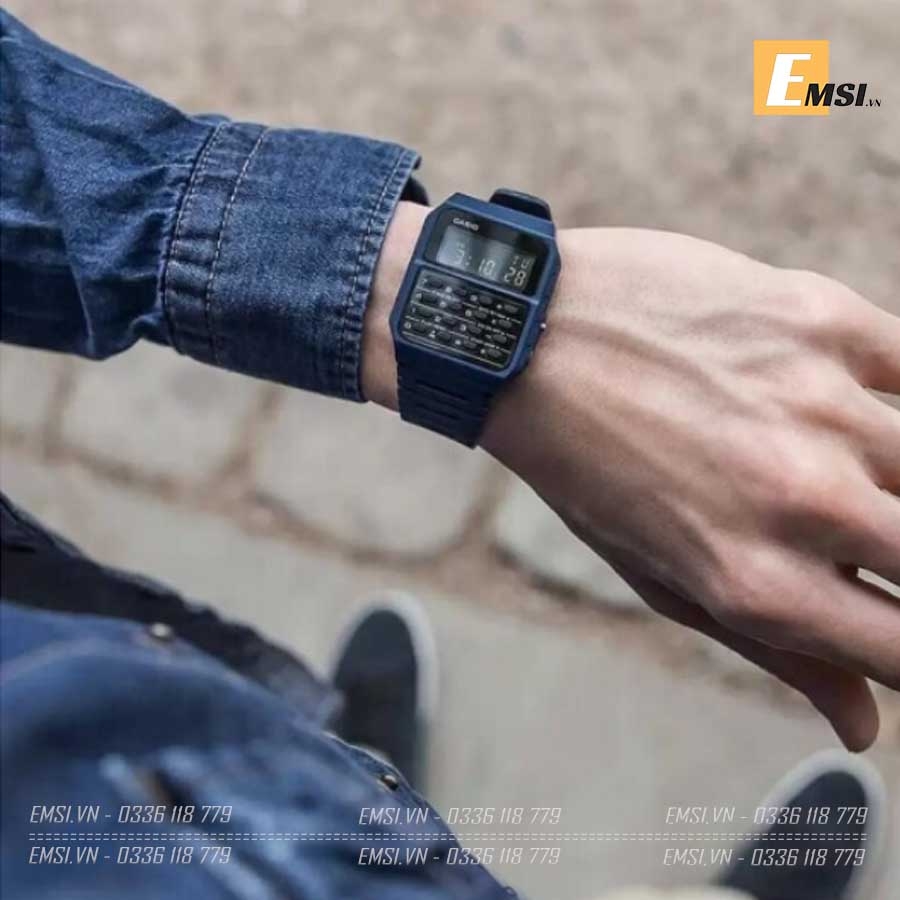 Đồng Hồ Casio Điện Tử CA-53WF-2B - Dây Nhựa - Có Máy Tính - Pin 5 Năm