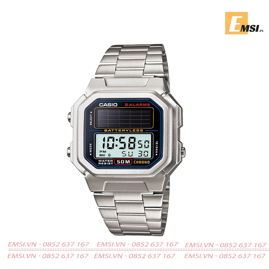 AL-190WD-1AVDF | Đồng Hồ Casio | Điện Tử Cổ Điển | Dây Kim Loại | Mặt Vuông | Pin Năng Lượng
