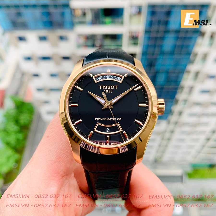 Tissot T035.407.36.051.01 - Đồng hồ nam - Cơ - Automatic - Powermatic 80 - Size mặt 39mm - Kính Sapphire - Bảo Hành 5 Năm - Chính Hãng - Emsi.vn
