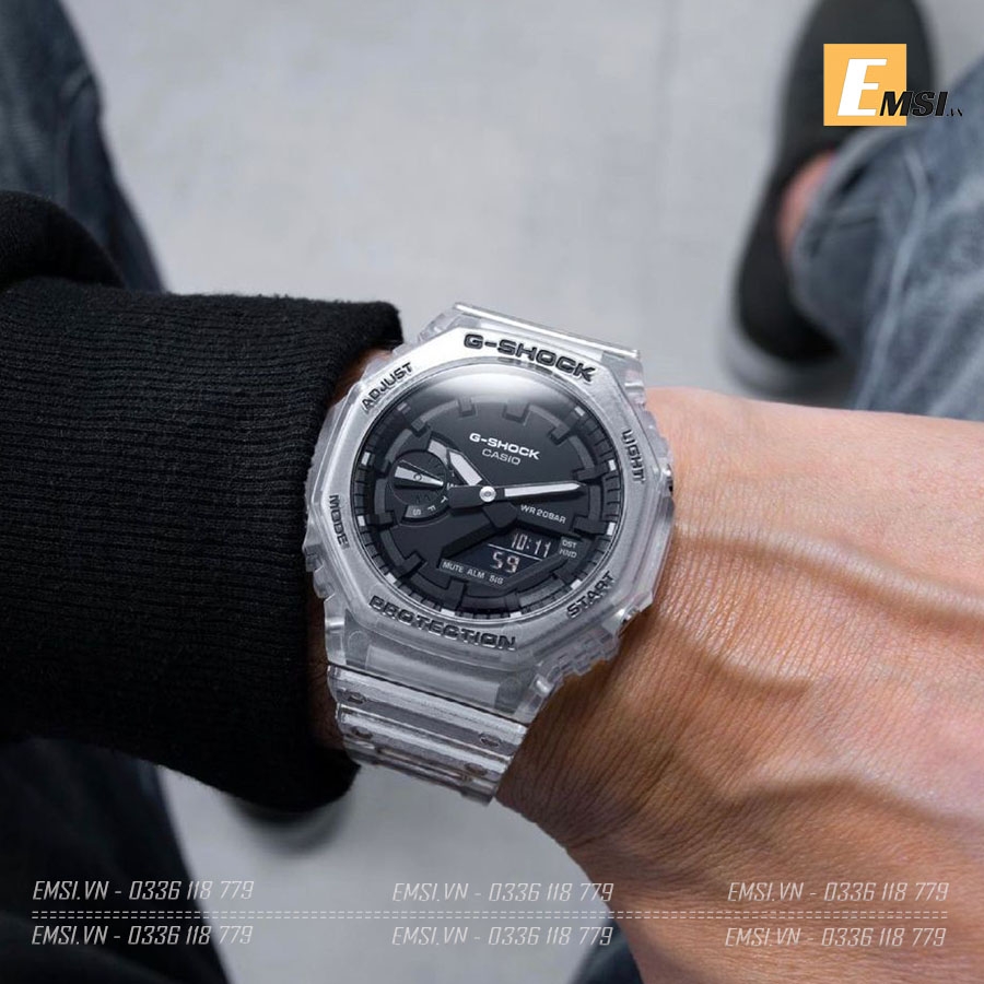 G-Shock GA-2100SKE-7ADR - Đồng Hồ Unisex - Pin / Quartz - Kính Khoáng - Size Mặt 45.4mm - Bảo Hành 5 Năm - Chính Hãng