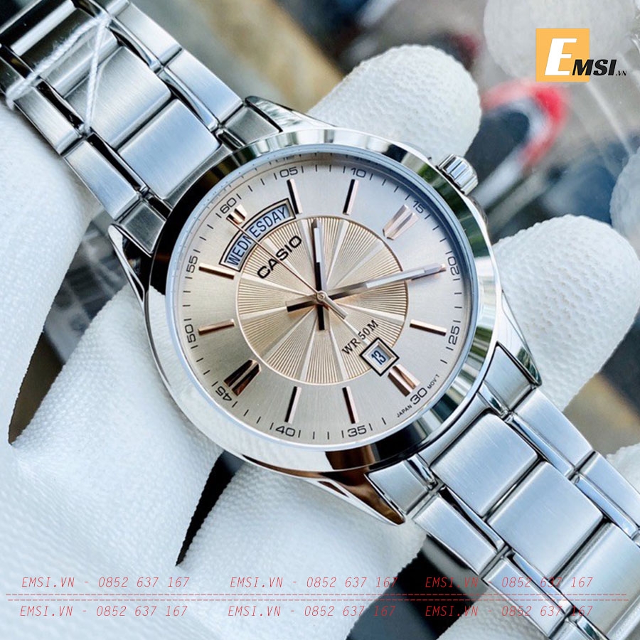 Casio MTP-1381D-9AVDF – Nam – Quartz (Pin) – Dây Kim Loại - EMSI.VN chính hãng