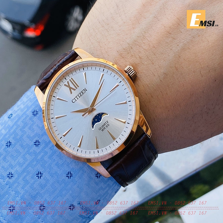 Citizen AK5003-05A – Nam – Quartz (Pin) – Dây Da