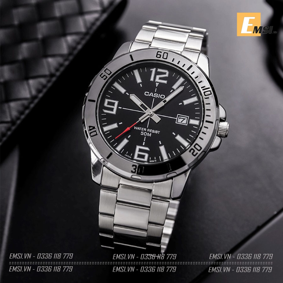 Casio MTP-VD01D-1BVUDF - Đồng Hồ Nam - Pin/Quartz - Size Mặt 45mm - Kính Khoáng - Bảo Hành 5 Năm