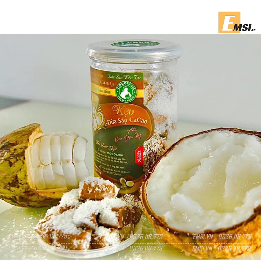Đặc sản: Kẹo Dừa Sáp Hoa Tuyết đủ vị hủ 400gr