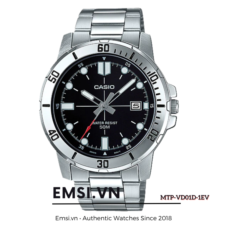 Đồng Hồ Nam Chính Hãng CASIO MTP-VD01D-1EV
