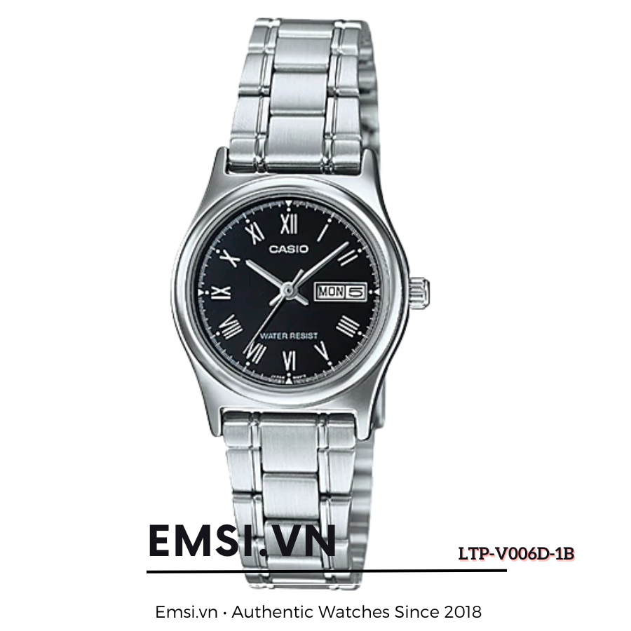 Casio LTP-V006D-1B - Đồng Hồ Nữ - Pin/Quartz - Kính Khoáng - Size Mặt 25mm EMSI.VN