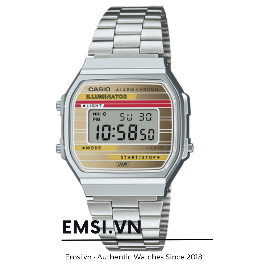 Đồng Hồ Casio - Unisex A168WEHA-9ADF Size 36.3mm