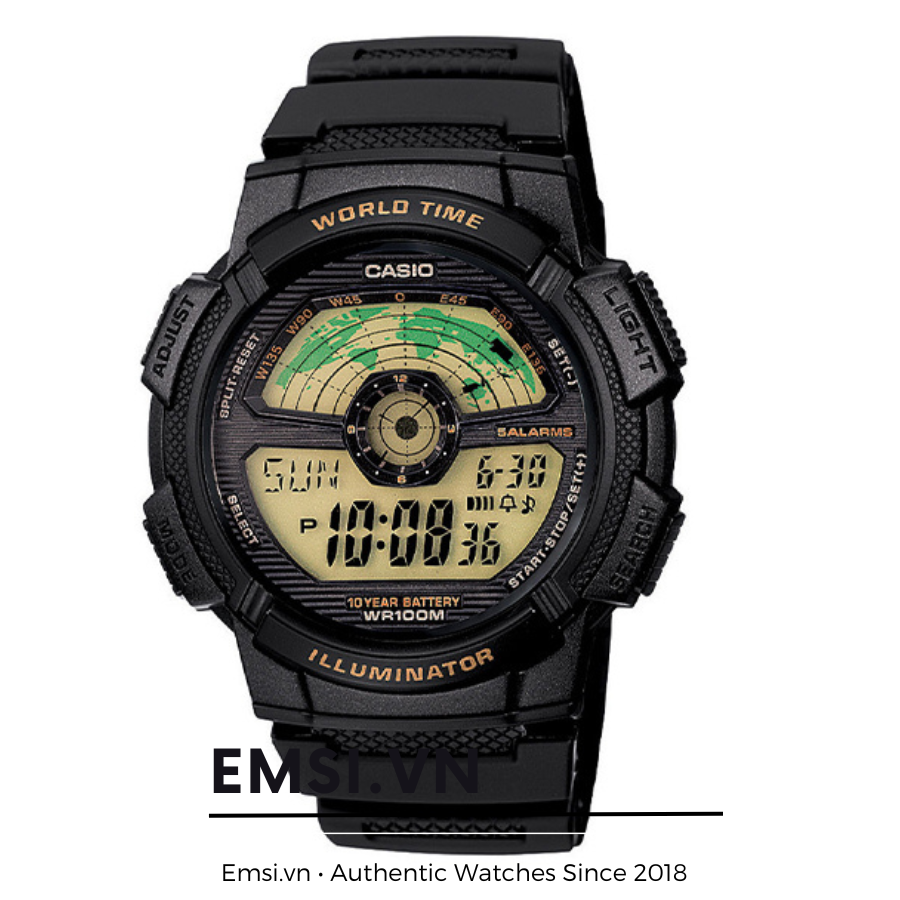 Casio AE-1100W-1B - Đồng Hồ Nam - Điện Tử - Size Mặt 43.8mm - Kính Nhựa EMSI.VN