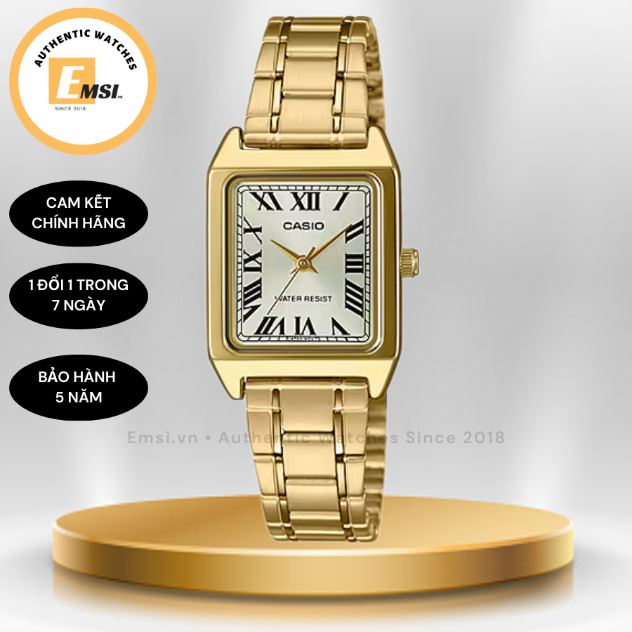 Casio LTP-V007G-9E - Đồng Hồ Nữ - Pin/Quartz - Kính Khoáng - Size Mặt 22mm EMSI.VN