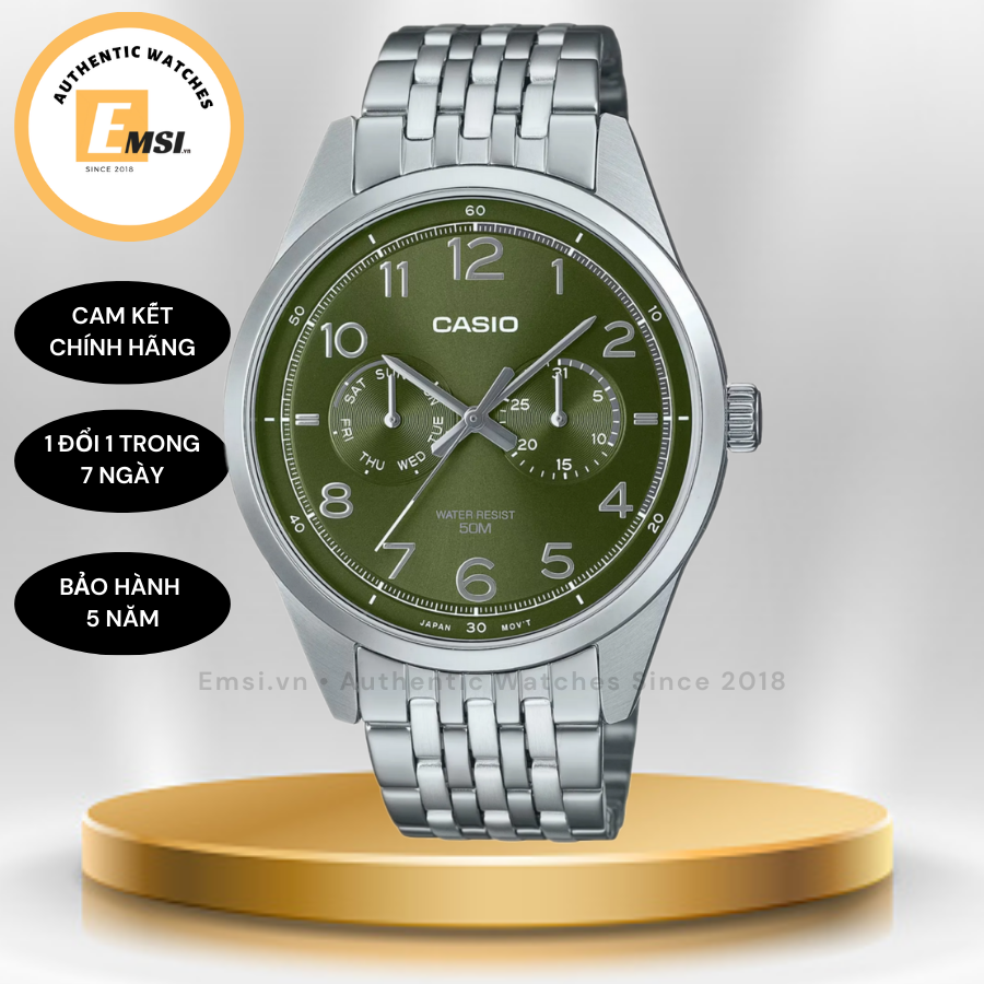 Đồng Hồ Nam Chính Hãng CASIO MTP-E340D-3AV