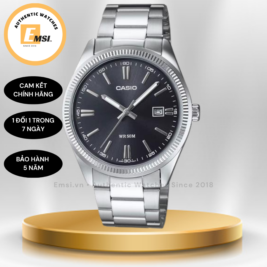 Casio MTP-1302D-1A1 - Đồng Hồ Nam - Pin / Quartz - Kính Khoáng - Size Mặt 38.5mm EMSI.VN