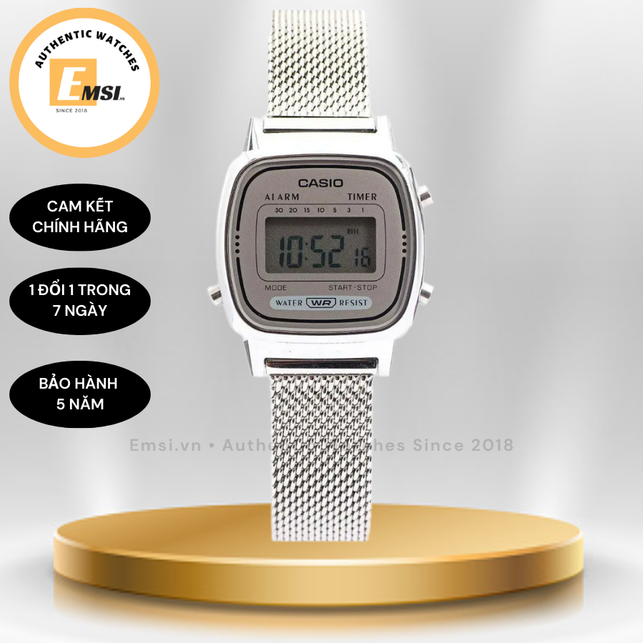 Casio LA670WEM-7D - Đồng Hồ Nữ - Điện Tử - Kính Nhựa - Size Mặt 24.6mm EMSI.VN
