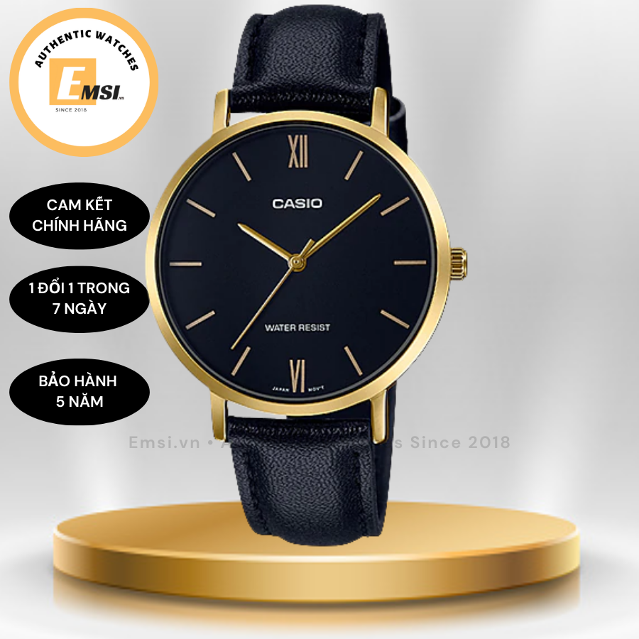 Casio LTP-VT01GL-1B - Kính khoáng - Đồng hồ nữ - Đồng hồ Quartz - Size mặt 34mm EMSI.VN