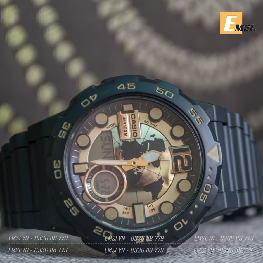 ĐỒNG HỒ CASIO AEQ-100BW-9AVDF Điện tử - Dây nhựa - Pin 10 năm