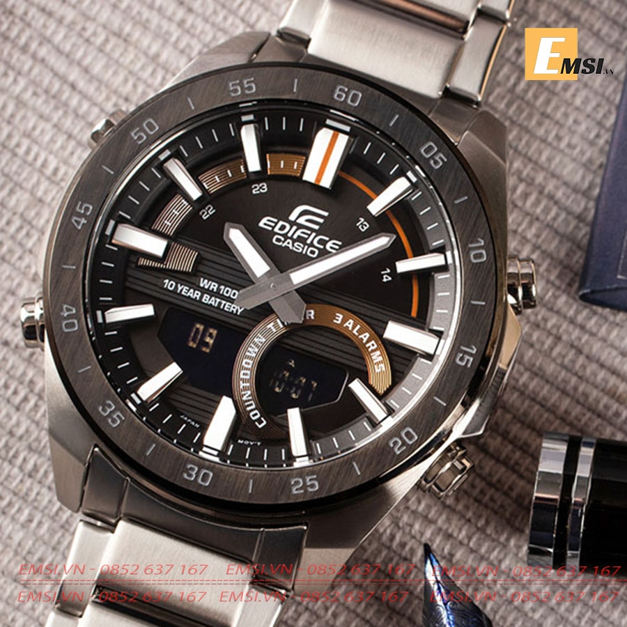 Đồng Hồ Casio Nam ERA-120DB-1B - Dây Thép Không Gỉ 52mm - Emsi.vn