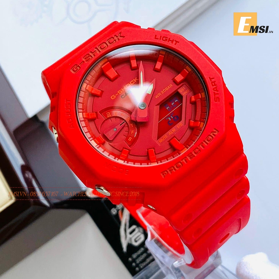 G-Shock GA-2100-4ADR - Đồng Hồ Nam - Điện Tử - Kính Khoáng - Size Mặt 45.4mm - Bảo Hành 5 Năm - Chính Hãng
