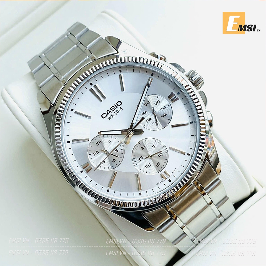Casio MTP-1375D-7A Dây Thép - Size 42mm - Quartz - Chính Hãng