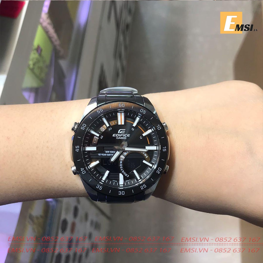 Đồng Hồ Casio Nam ERA-120DB-1B - Dây Thép Không Gỉ 52mm - Emsi.vn