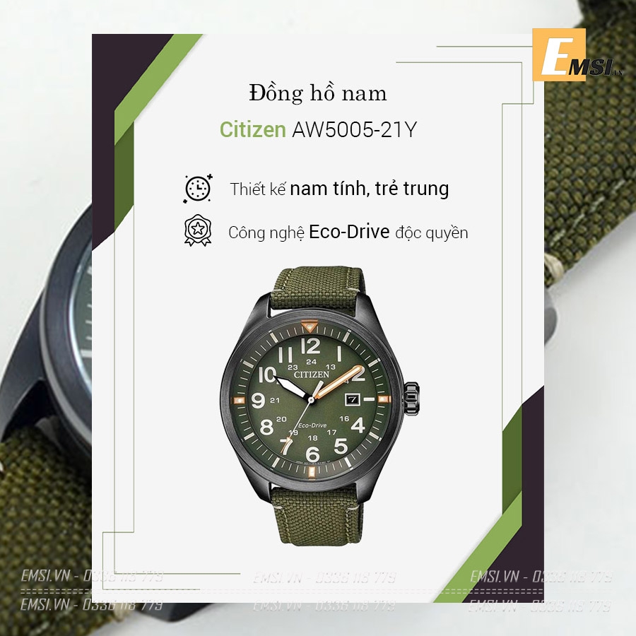 Đồng hồ Nam Citizen AW5005-21Y - Eco-Drive