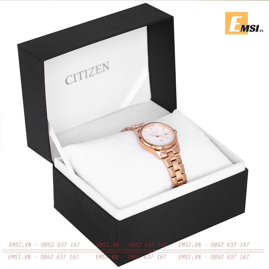 Đồng hồ citizen nữ eu6073-53a dây thép không gỉ 28mm