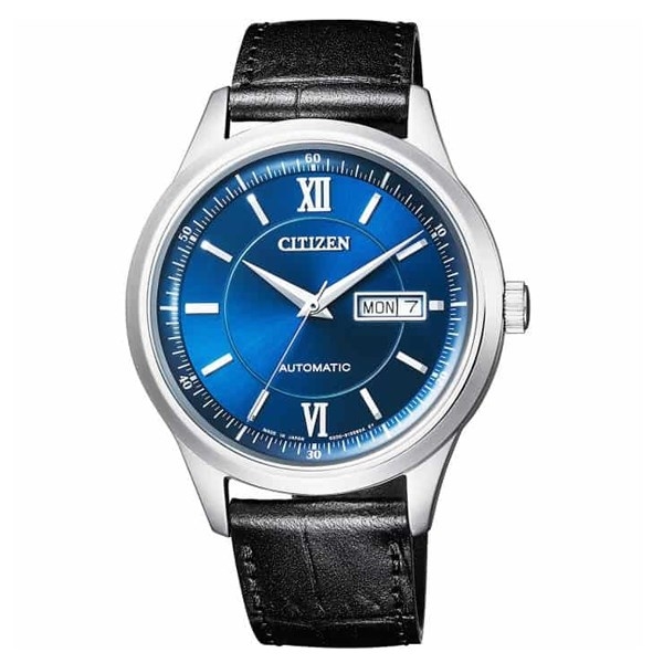 Citizen Automatic Đồng hồ nam dây da chính hãng  NY4050-03L  - Mặt Xanh (Sapphire)