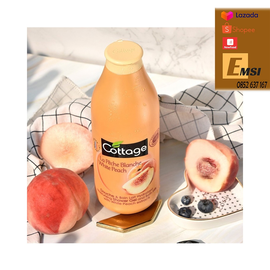 Sữa Tắm Dưỡng Trắng Da Cottage 750ml Của Pháp