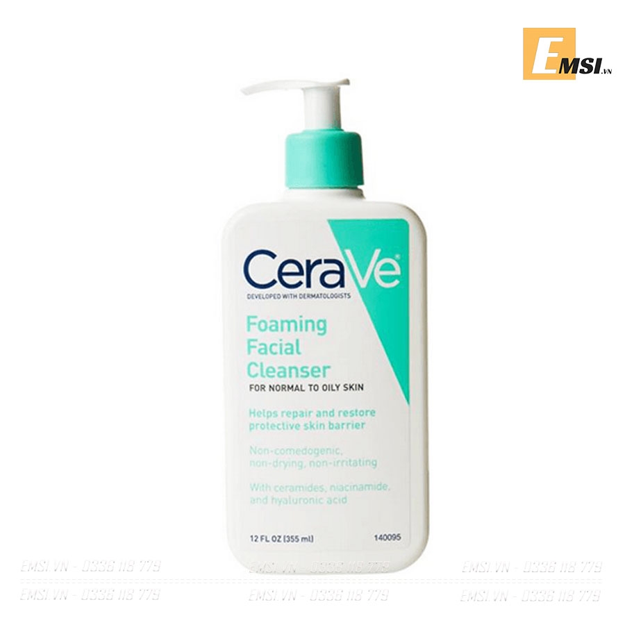 Sữa rửa mặt Cerave cho da khô, da dầu 335ML