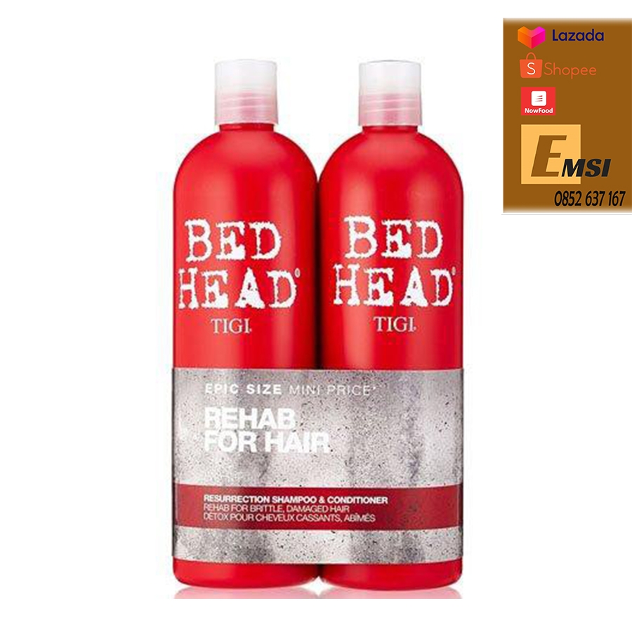 Bộ Gội Xả Tigi Bed Head Rehab For Hair 750ml Mỹ