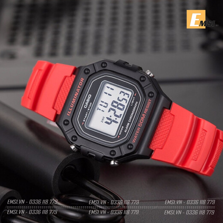Casio W-218H-4BVDF | W-218H-4B | Đồng hồ nam điện tử - Chính hãng