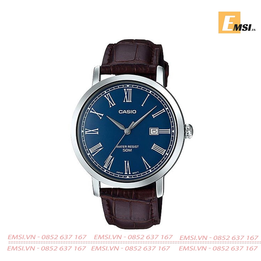 Đồng hồ Casio Nam MTP-E149L-2BVDF - Kích thước vỏ : 47×40×9,5mm - Mặt kính khoáng