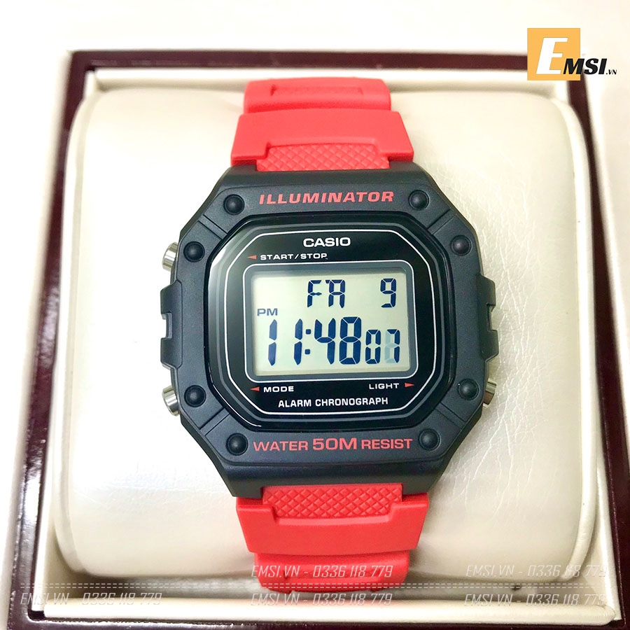 Casio W-218H-4BVDF | W-218H-4B | Đồng hồ nam điện tử - Chính hãng