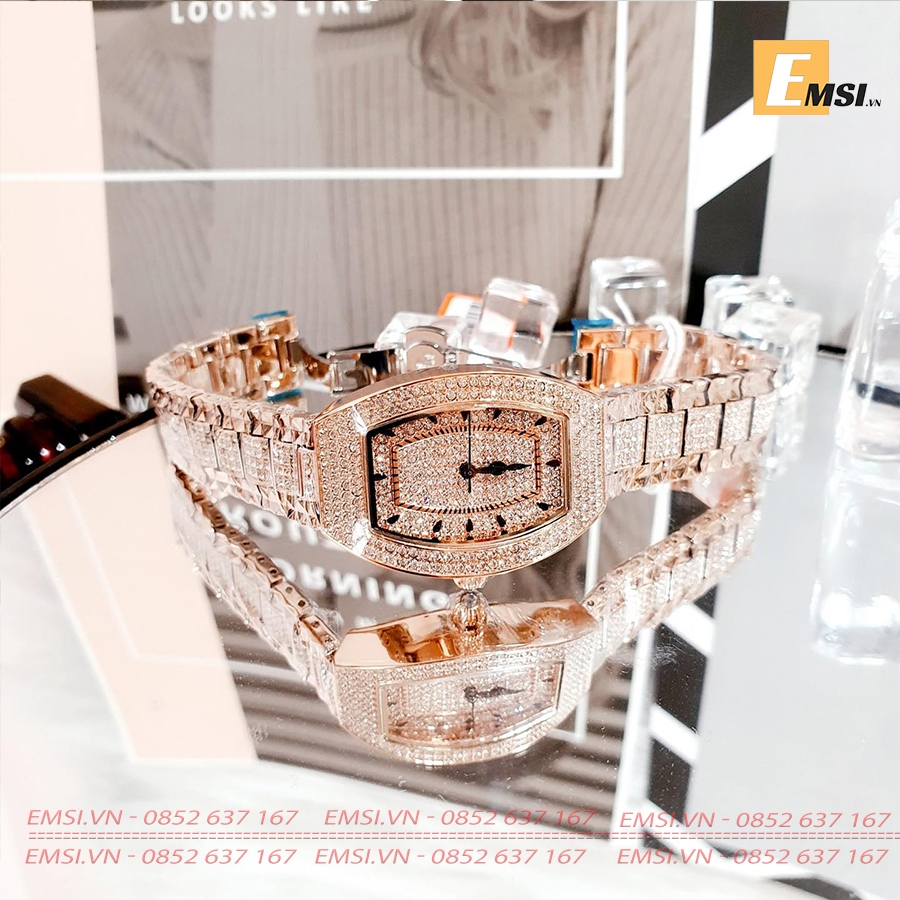 Đồng Hồ Davena Nữ Chính Hãng Crystal Swarovski Ladies Watch - Emsi.vn