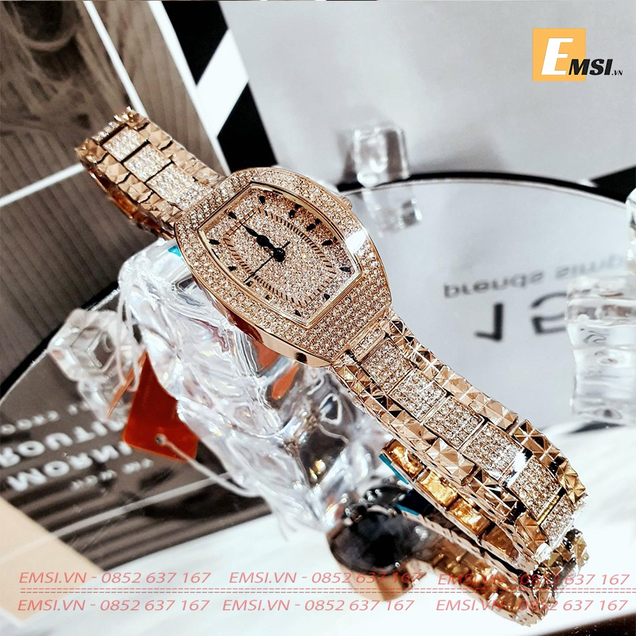 Đồng Hồ Davena Nữ Chính Hãng Crystal Swarovski Ladies Watch - Emsi.vn