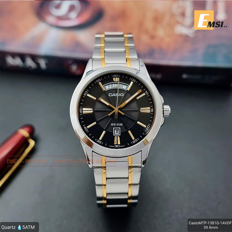 Casio MTP-1381G-1AVDF - Đồng Hồ Nam - Pin / Quartz - Kính Khoáng - Size Mặt 40mm - Bảo Hành 5 Năm - Chính Hãng