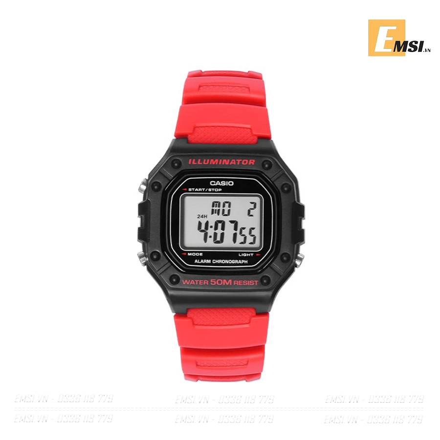 Casio W-218H-4BVDF | W-218H-4B | Đồng hồ nam điện tử - Chính hãng