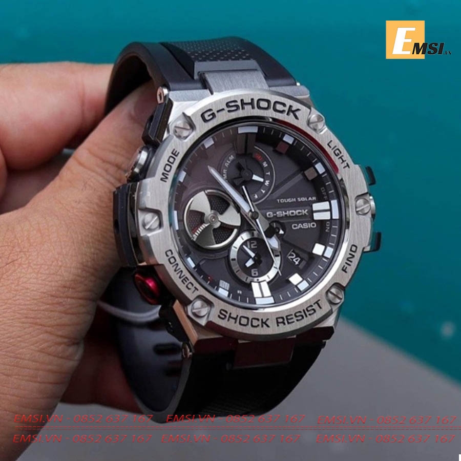 Gshock GST-B100-1ADR - Đồng Hồ Nam - Năng Lượng Mặt Trời - Kính Khoáng - Size Mặt 53.8mm - Bảo Hành 5 Năm