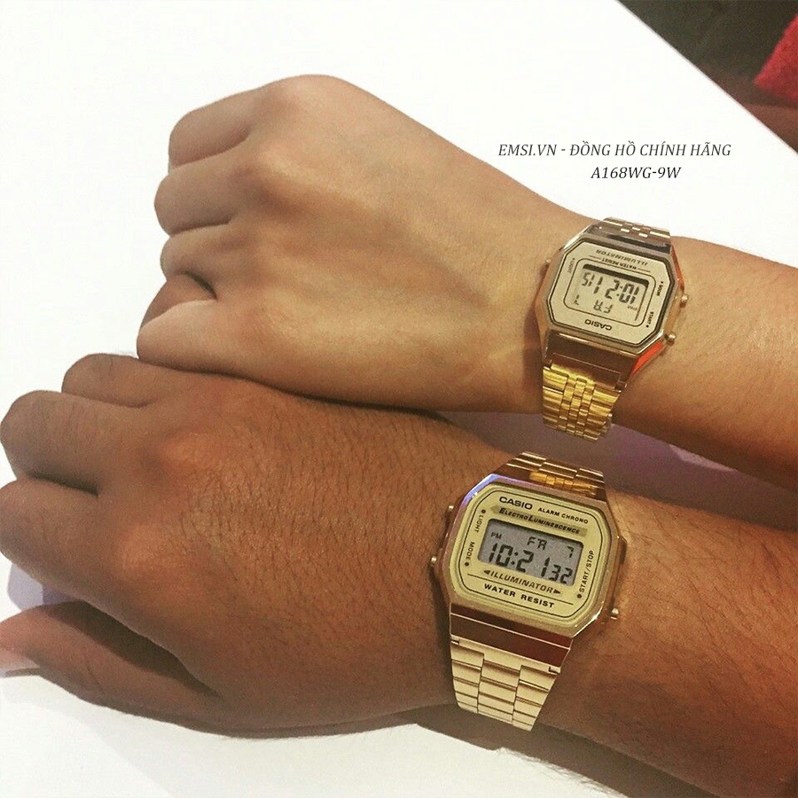 Đồng hồ Casio Nam A168WG-9WDF - 36mm Unisex - Kính Nhựa - Emsi.vn