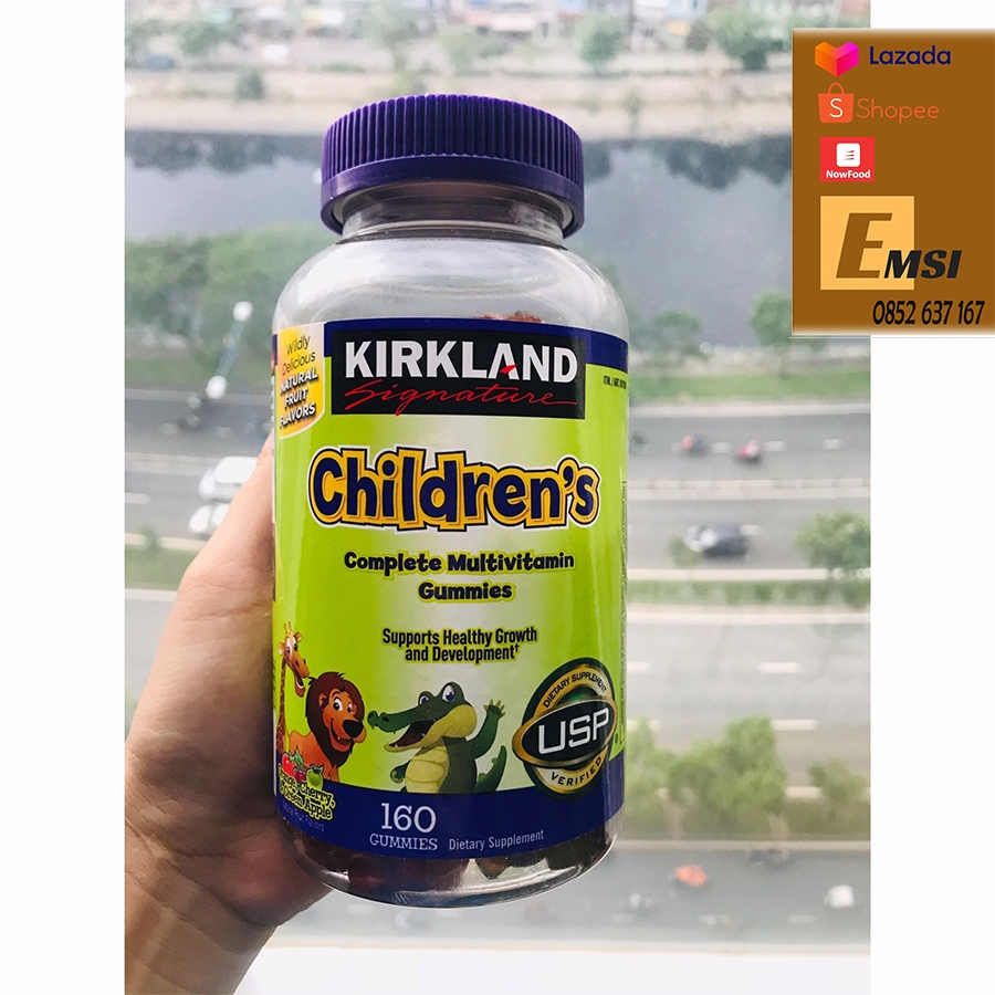 Kẹo Dẻo Bổ Sung Vitamin Cho Bé Kirkland Children's [Hộp 160 Viên]