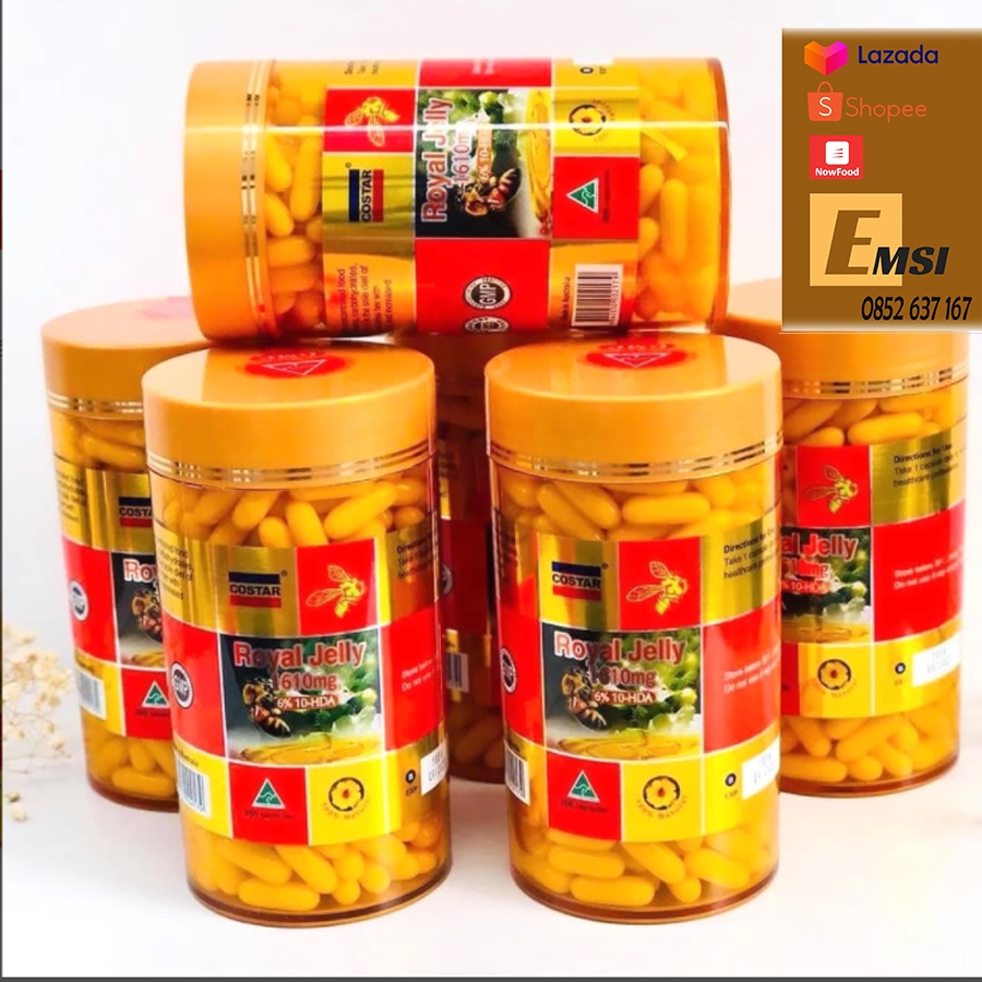 Viên Uống Sữa Ong Chúa Costar Royal Jelly 1610mg 365 Viên Úc